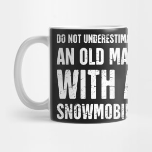 Old Man With A Snowmobile Mug